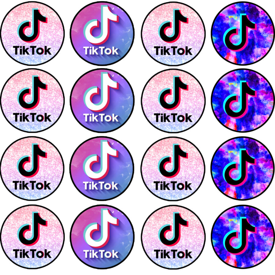 Mini cialde in ostia per cupcakes TIK TOK, dischetti, sagome per dolci, cup cake, biscotti