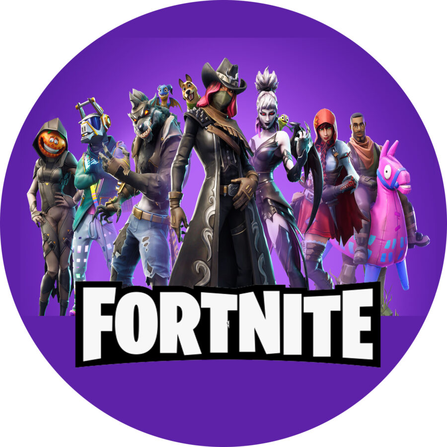 Cialda in ostia per torta con FORTNITE personalizzata nome e anni