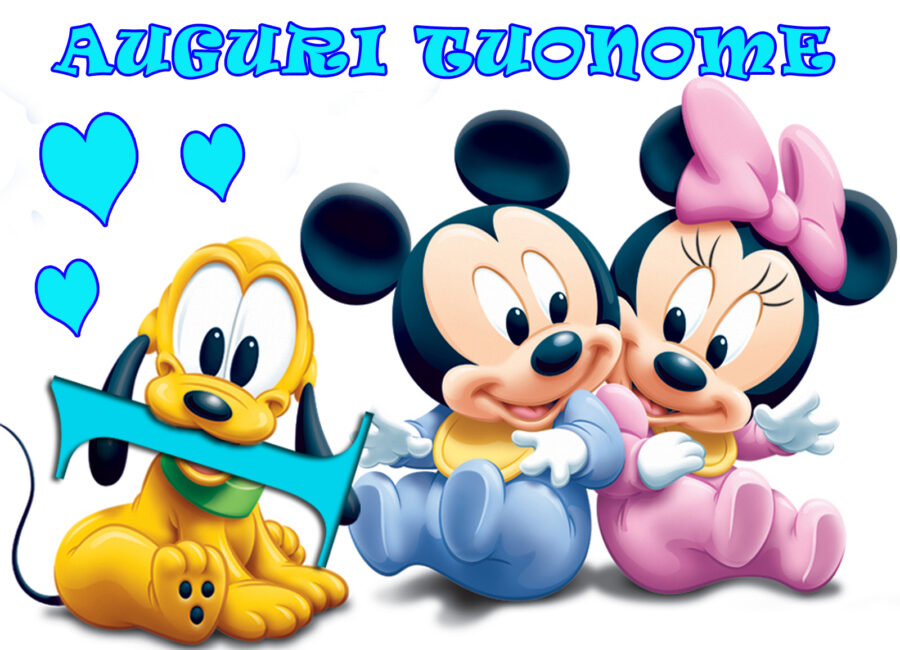 Cialda in ostia per torta primo compleanno Topolino e Minnie baby personalizzabile, cialde, ostie