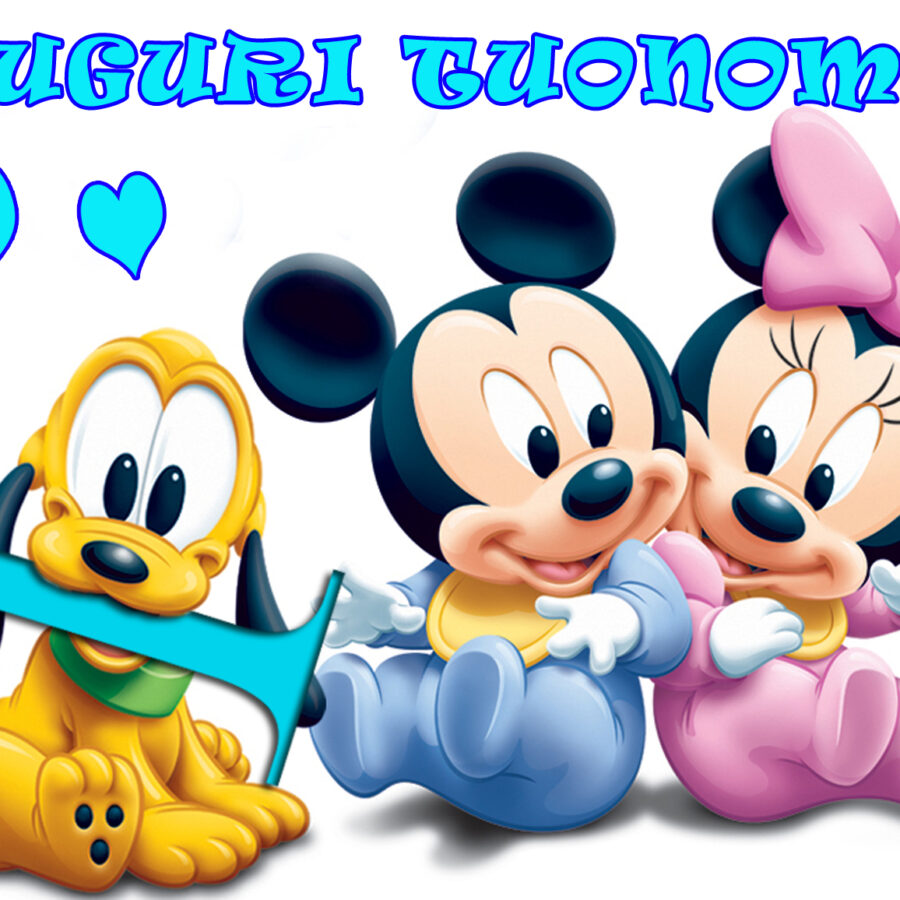 Cialda in ostia per torta primo compleanno Topolino e Minnie baby personalizzabile, cialde, ostie
