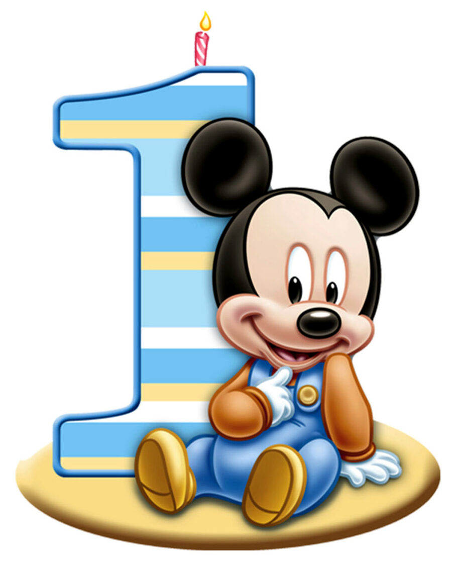 Cialda in ostia per torta PRIMO COMPLEANNO TOPOLINO BABY MICKEY MOUSE, personalizzata con nome, disco, dolce, torte, cialde, ostie, cake topper