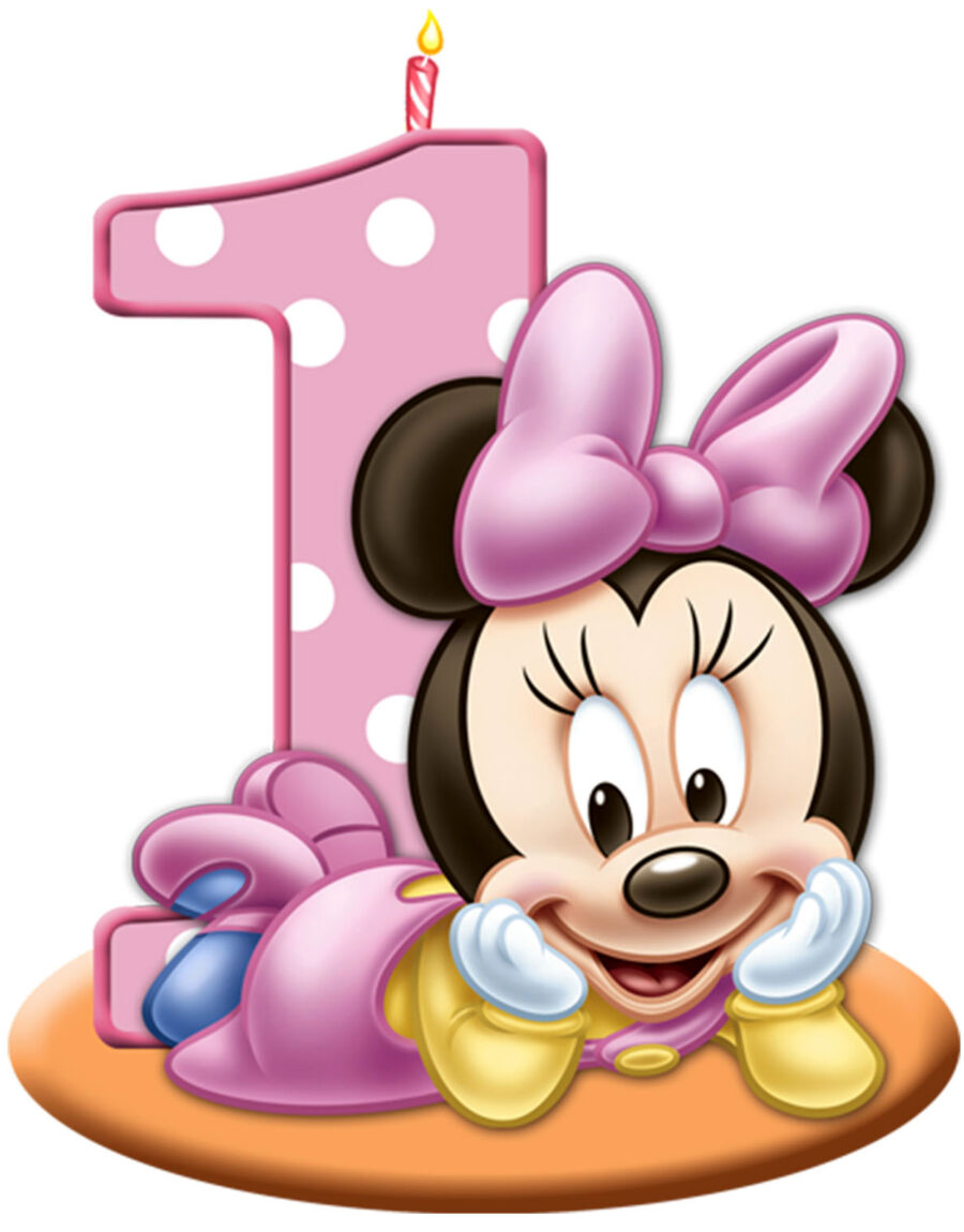 Cialda in ostia per torta PRIMO COMPLEANNO TOPOLINA BABY MINNIE, personalizzata con nome, disco, dolce, torte, cialde, ostie, cake topper