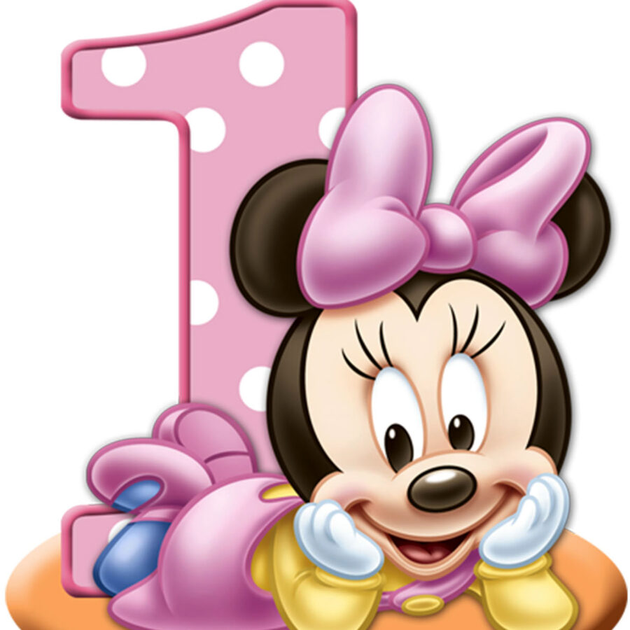 Cialda in ostia per torta primo compleanno Minnie baby personalizzabile, cialde, ostie