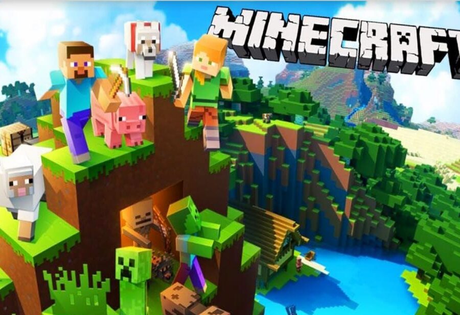 Cialda in ostia per torta con MINECRAFT personalizzata nome e anni