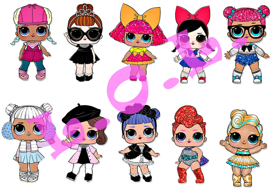 Mini cialde in ostia per cupcakes BAMBOLE LOL, dischetti, sagome per dolci, cup cake, biscotti