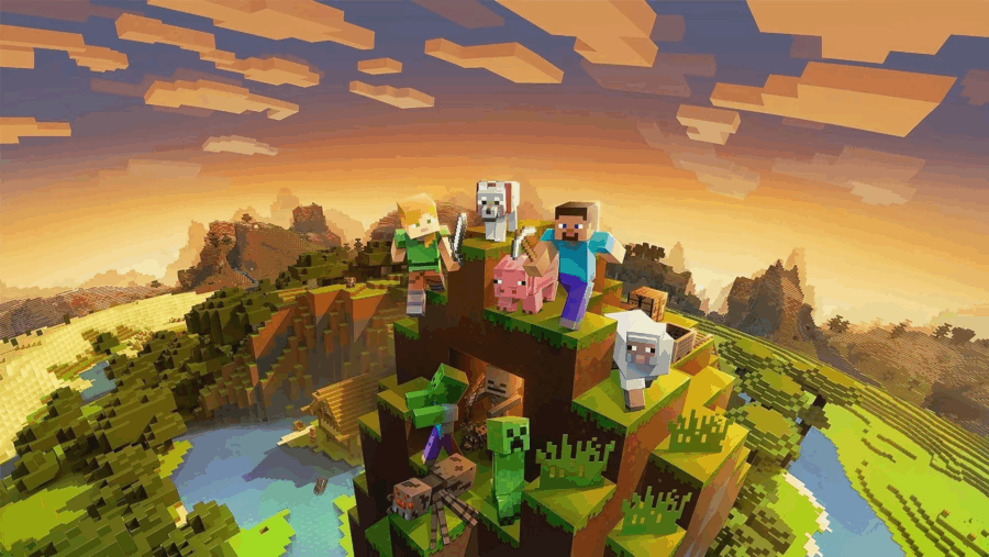 Cialda in ostia per torta con MINECRAFT gioco personalizzata
