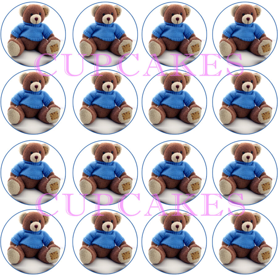 Mini cialde in ostia per cupcakes ORSETTO, dischetti, sagome per dolci, cup cake, biscotti