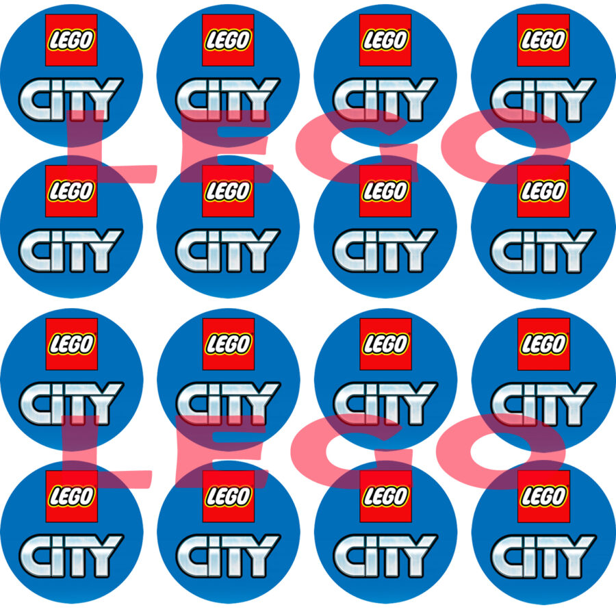 Mini cialde in ostia per cupcakes LEGO CITY, dischetti, sagome per dolci, cup cake, biscotti