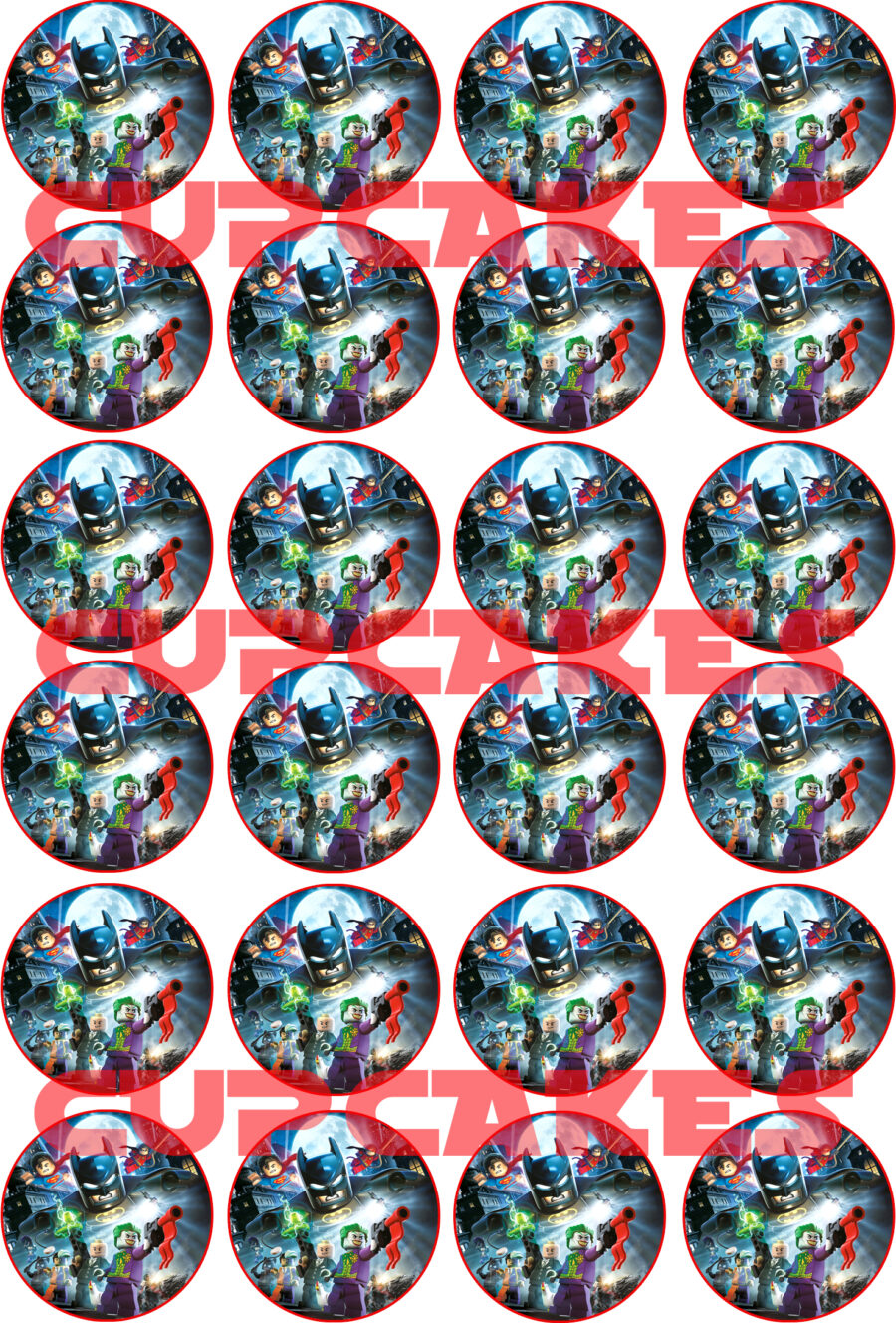 Mini cialde in ostia per cupcakes LEGO AVENGERS, dischetti, sagome per dolci, cup cake, biscotti