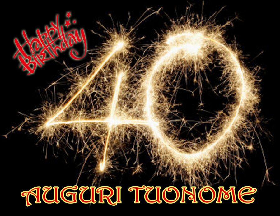 Cialda in ostia per torta rettangolare commestibile senza glutine, BUON COMPLEANNO 40 ANNI, personalizzata con nome, disco, dolce, torte, cialde, fogli, ostie, cake topper, decorazioni, EV