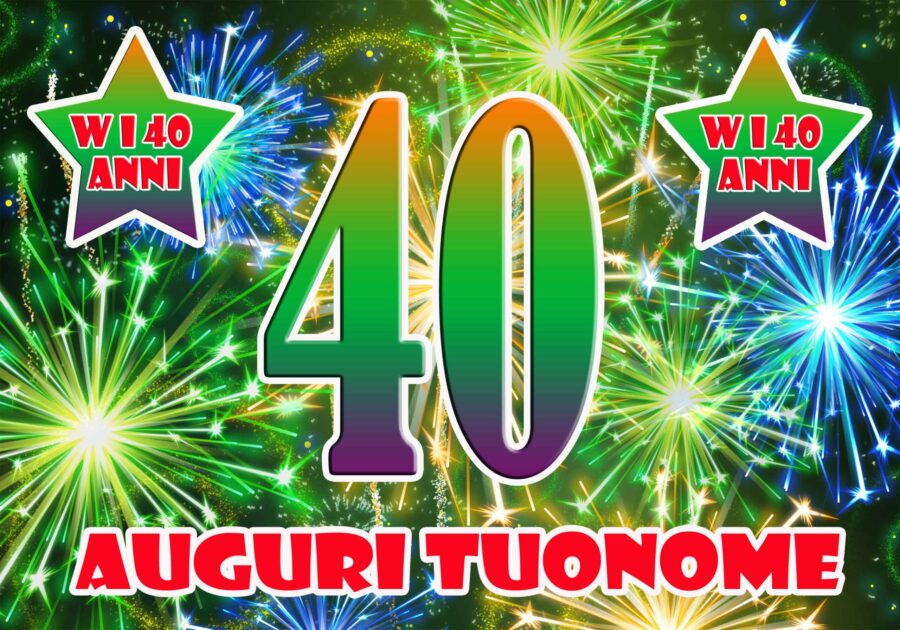 Cialda in ostia per torta rettangolare commestibile senza glutine, BUON COMPLEANNO 40 ANNI, personalizzata con nome, disco, dolce, torte, cialde, fogli, ostie, cake topper, decorazioni, FC