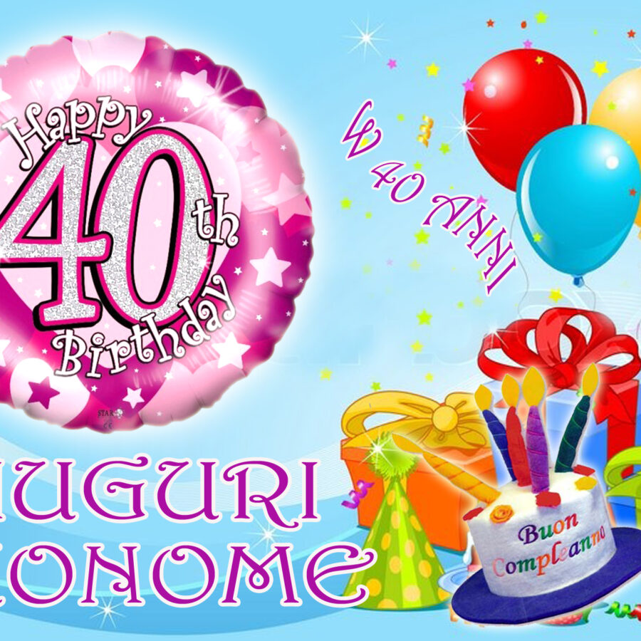 Cialda in ostia per torta rettangolare commestibile senza glutine, BUON COMPLEANNO 40 ANNI, personalizzata con nome, disco, dolce, torte, cialde, fogli, ostie, cake topper, decorazioni, CS