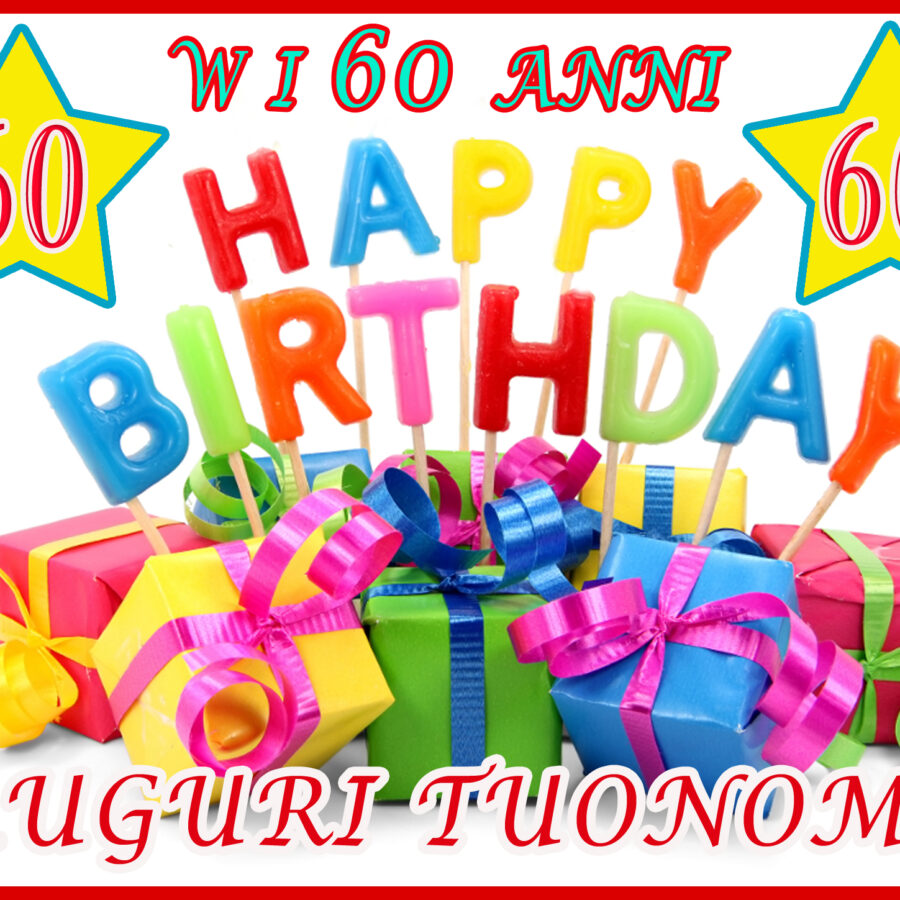 Cialda in ostia per torta rettangolare commestibile senza glutine, BUON COMPLEANNO 60 ANNI, personalizzata con nome, disco, dolce, torte, cialde, fogli, ostie, cake topper, decorazioni, DI