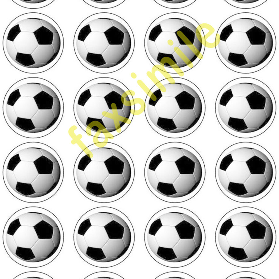 Mini cialde in ostia per cupcakes PALLONE CALCIO, dischetti, sagome per dolci, cup cake, biscotti