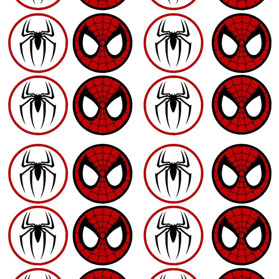 Mini cialde in ostia per cupcakes SPIDER MAN, dischetti, sagome per dolci, cup cake, biscotti