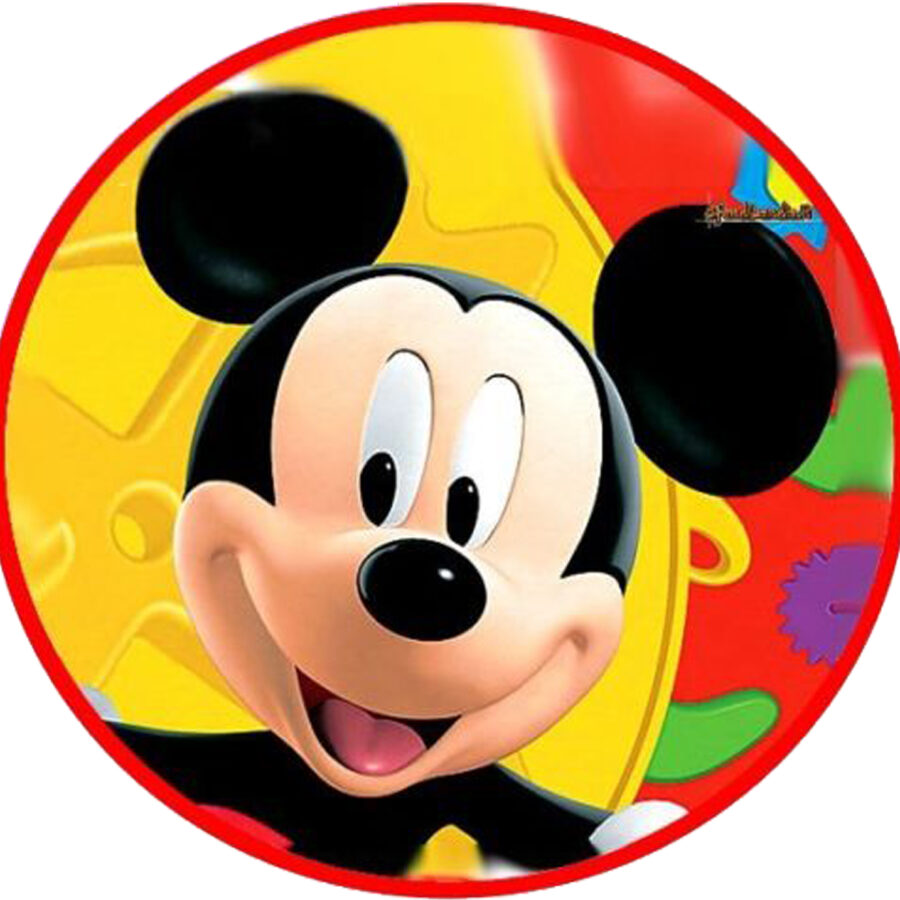 Cialda in ostia per torta TOPOLINO mickey mouse, personalizzata nome, disco, dolce, torte, cialde, ostie