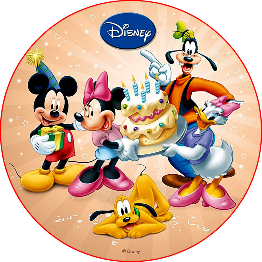 Cialda in ostia per torta TOPOLINO mickey mouse, personalizzata nome, disco, dolce, torte, cialde, ostie