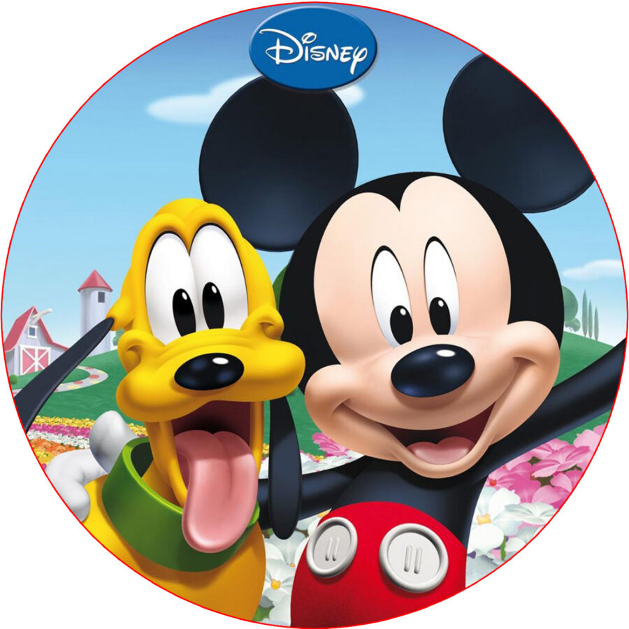 Cialda in ostia per torta TOPOLINO mickey mouse, personalizzata nome, disco, dolce, torte, cialde, ostie