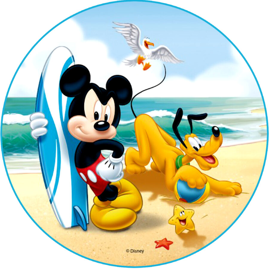 Cialda in ostia per torta TOPOLINO mickey mouse, personalizzata nome, disco, dolce, torte, cialde, ostie