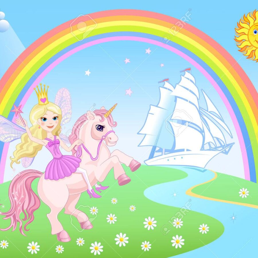 Cialda in ostia per torta UNICORNO ARCOBALENO personalizzabile, cialde, ostie