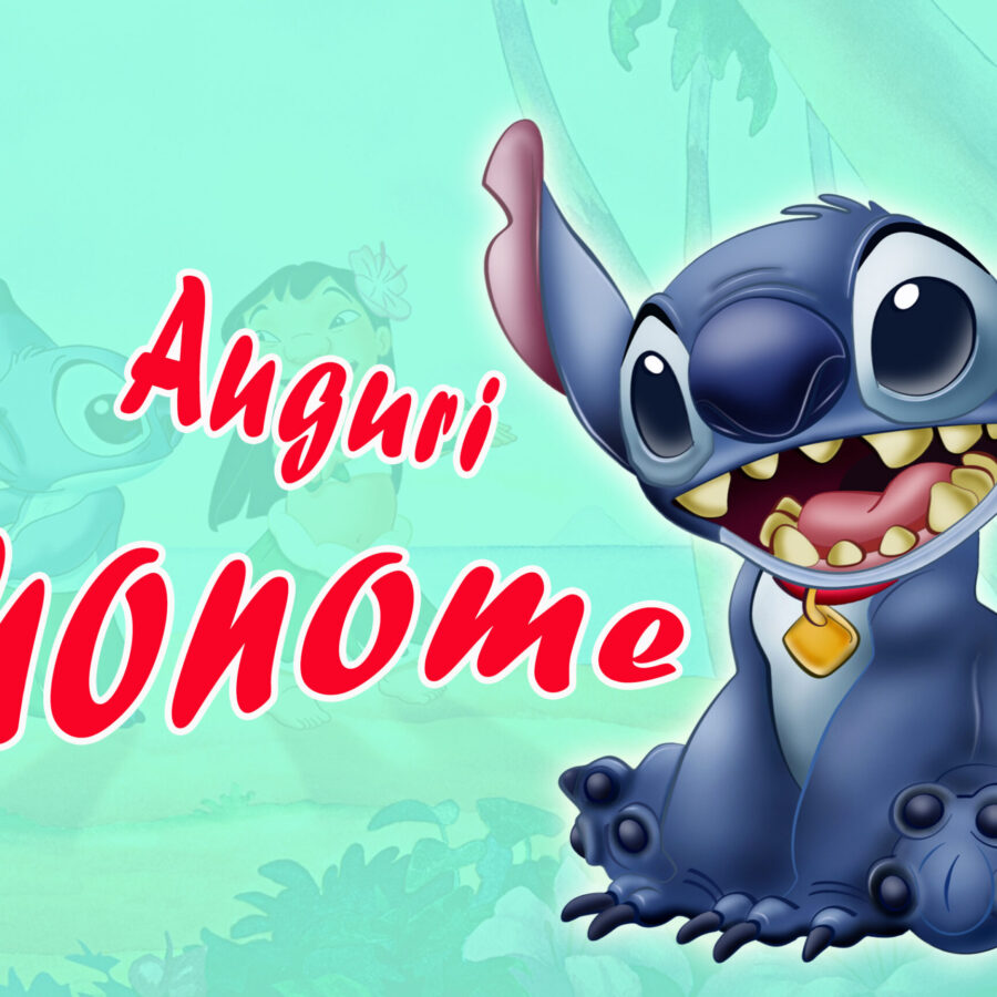 Cialda in ostia per torta con LILO E STITCH personalizzata nome e anni