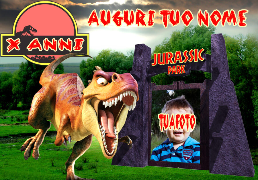 Cialda in ostia per torta DINOSAURI DINOSAURO T REX, personalizzata nome, disco, dolce, torte, cialde, ostie