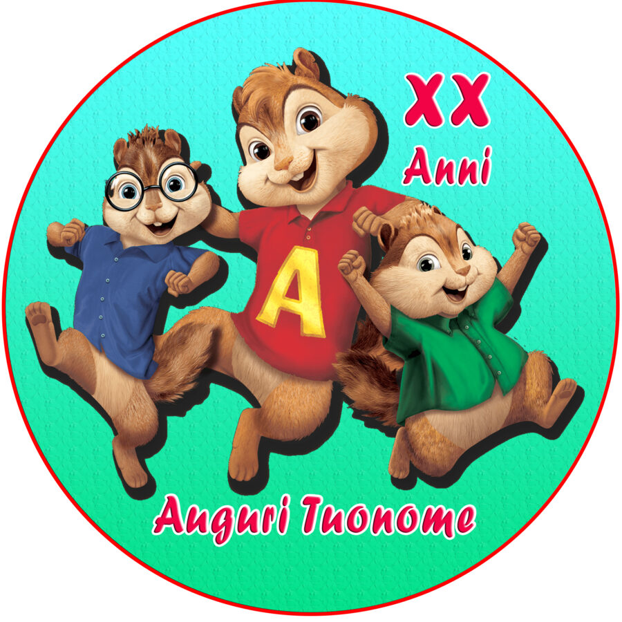 Cialda in ostia per torta ALVIN personalizzabile, cialde, ostie