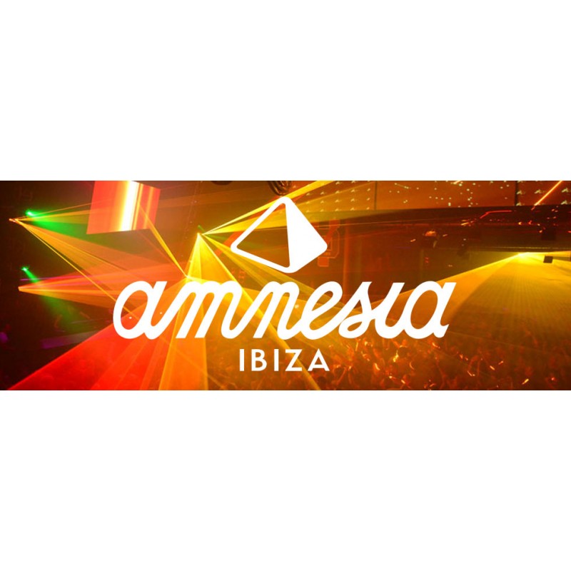 Cialda in ostia per torta con AMNESIA IBIZA SPAGNA personalizzata