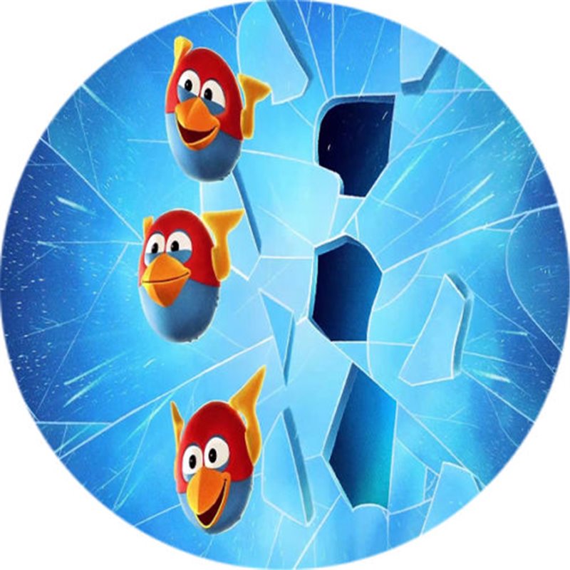 Cialda in ostia per torta con ANGRY BIRDS personalizzata
