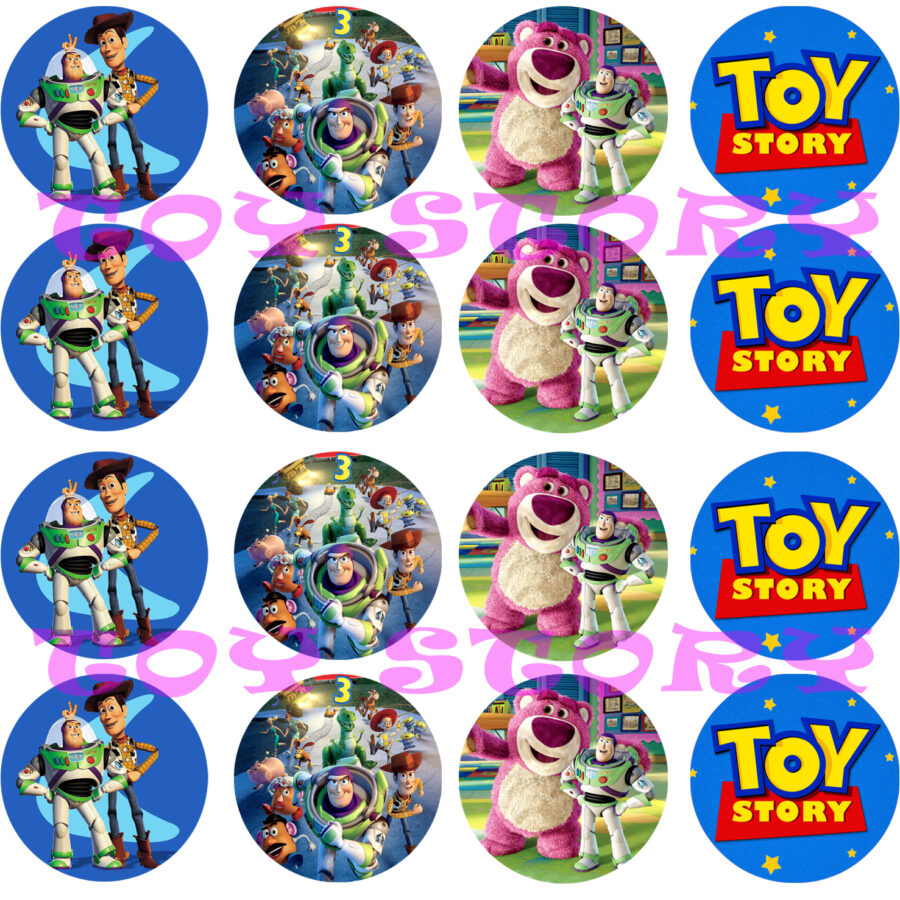 Mini cialde in ostia per cupcakes TOY STORY, dischetti, sagome per dolci, cup cake, biscotti