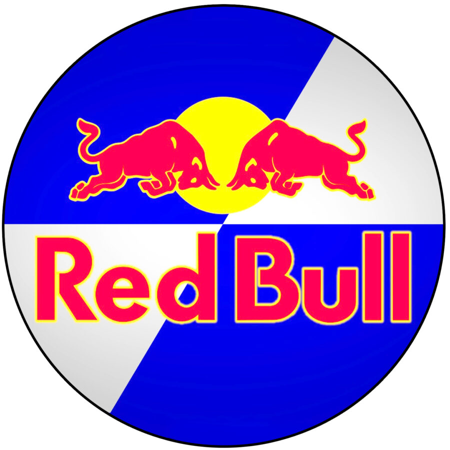 Cialda in ostia per torta RED BULL REDBULL, personalizzata nome, disco, dolce, torte