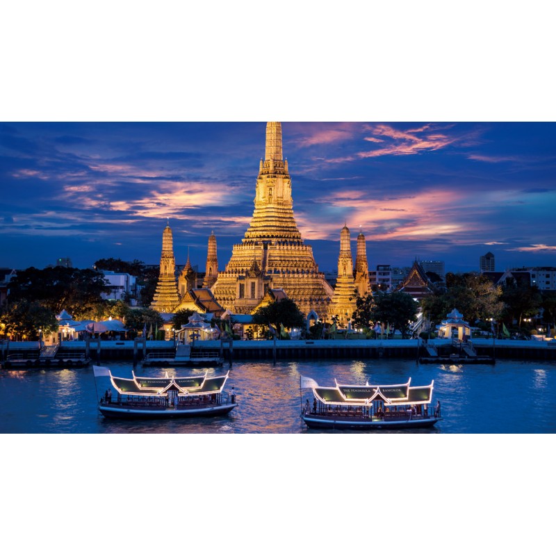 Cialda in ostia per torta con BANGKOK THAILANDIA CITTA BUDDHA TEMPLIO personalizzata