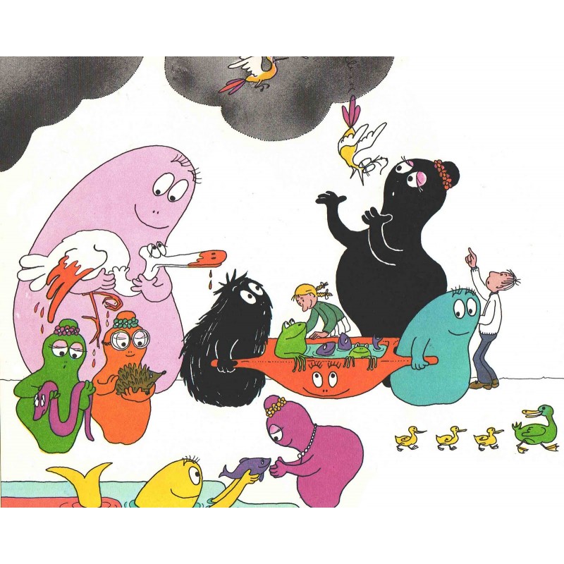 Cialda in ostia per torta con BARBAPAPA personalizzata