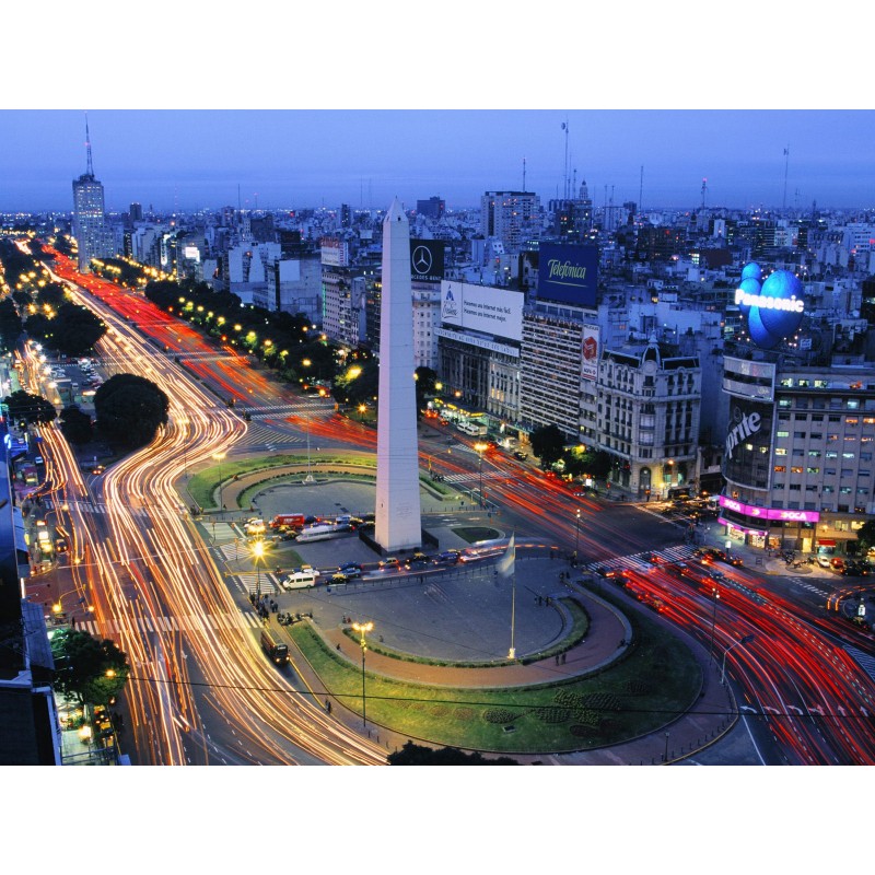 Cialda in ostia per torta con BUENOS AIRES ARGENTINA OBELISCO ARCO personalizzata