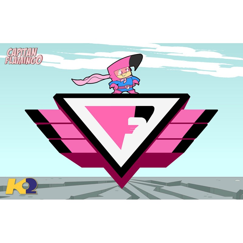 Cialda in ostia per torta con CAPITAN FLAMINGO  personalizzata