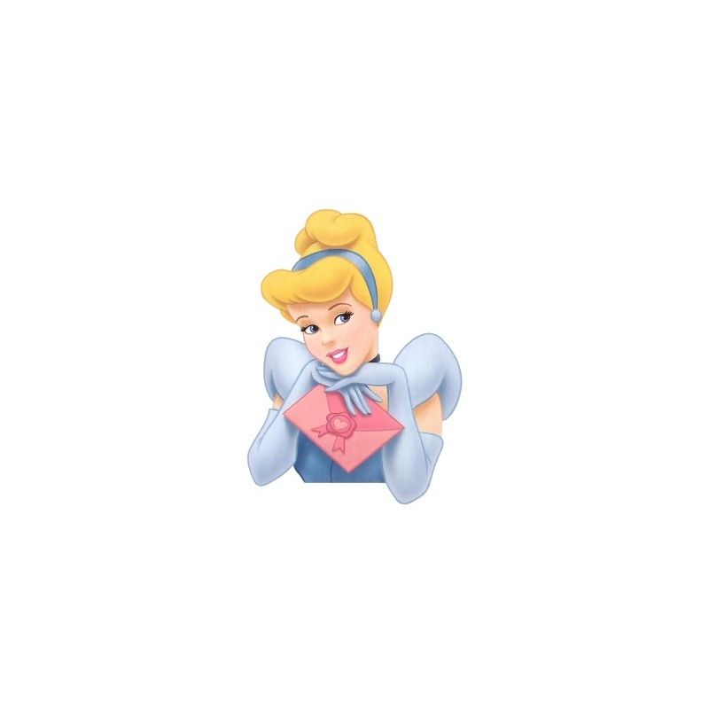 Cialda in ostia per torta con CENERENTOLA SPENSIERATA personalizzata
