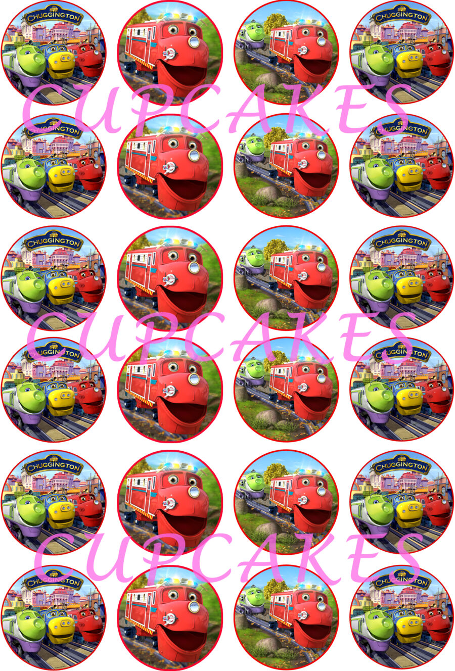 Mini cialde in ostia per cupcakes CHUGGINGTON, dischetti, sagome per dolci, cup cake, biscotti