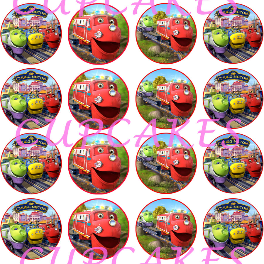 Mini cialde in ostia per cupcakes CHUGGINGTON, dischetti, sagome per dolci, cup cake, biscotti