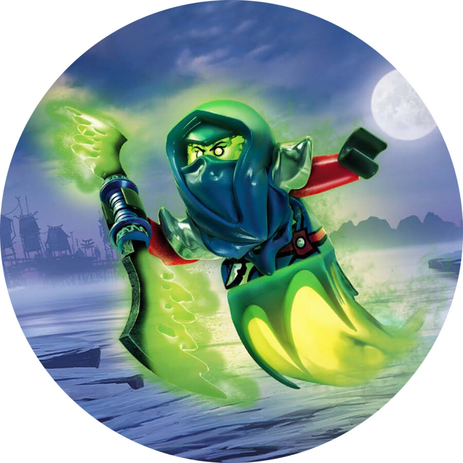 Cialda in ostia per torta tonda commestibile senza glutine, LEGO NINJAGO, personalizzata con nome, disco, dolce, torte, cialde, fogli, ostie, cake topper, decorazioni, BL