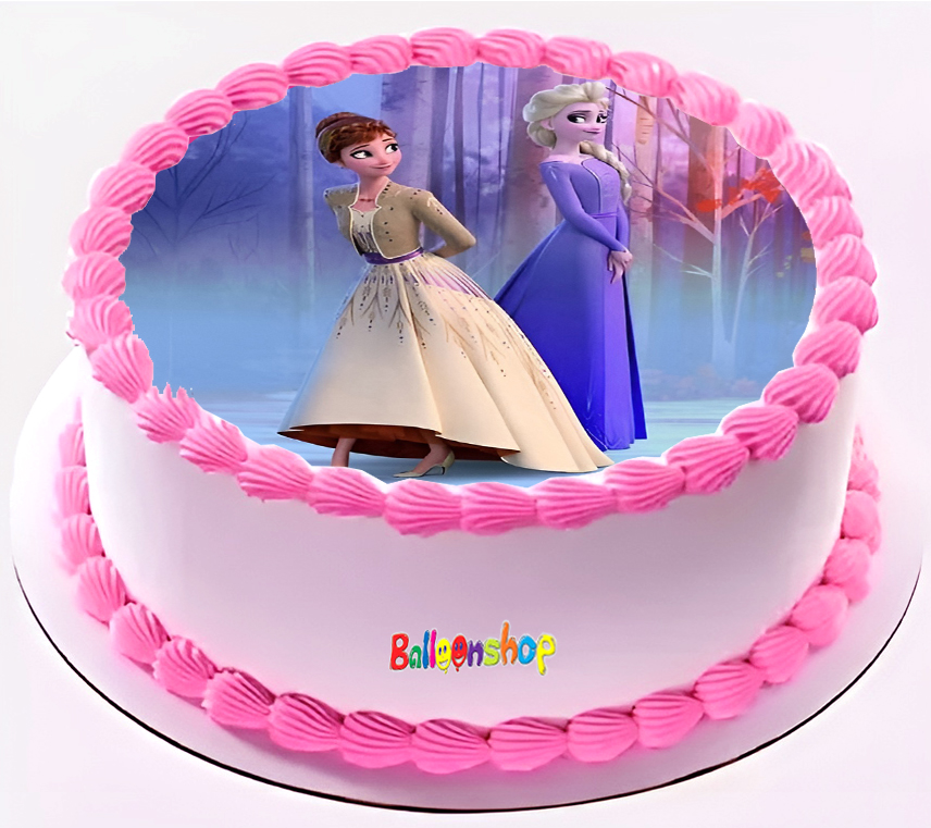 Cialda in ostia per torta commestibile tonda FROZEN ELSA E ANNA, personalizzata con nome, disco, dolce, torte, cialde, ostie, cake topper, decorazioni AG
