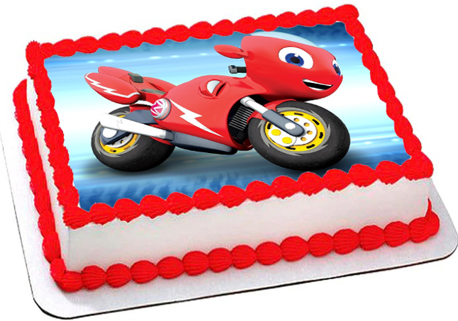 Cialda in ostia commestibile per torta rettangolare RICKY ZOOM, personalizzata con nome, disco, dolce, torte, cialde, foglio, ostie, cake topper, decorazioni, AM