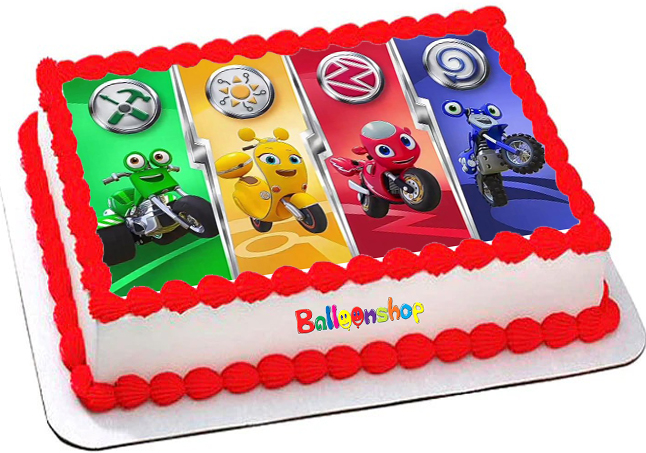 Cialda in ostia commestibile per torta rettangolare RICKY ZOOM, personalizzata con nome, disco, dolce, torte, cialde, foglio, ostie, cake topper, decorazioni, AN