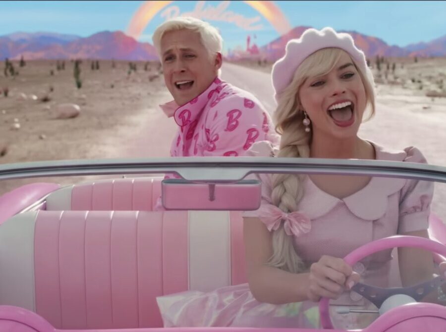 Cialda in ostia per torta rettangolare KEN E BARBIE MARGOT ROBBIE FILM, personalizzata con nome, disco, dolce, torte, cialde, ostie, cake topper, decorazioni, 0011