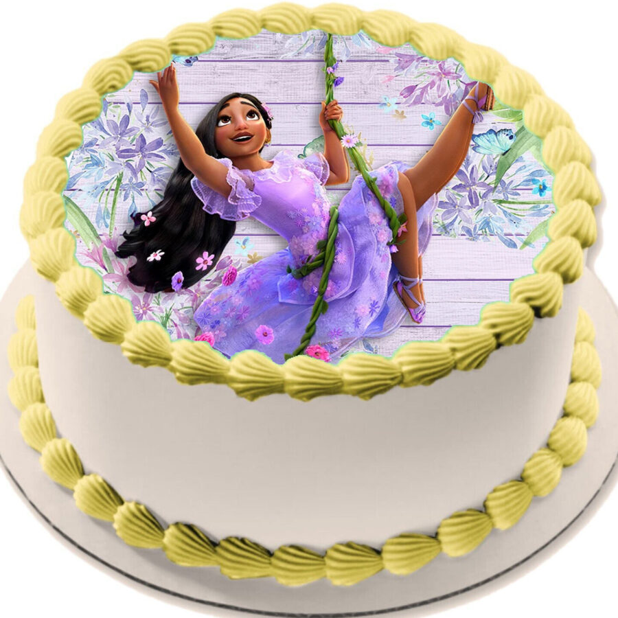 Cialda in ostia per torta tonda ENCANTO MIRABEL, personalizzata con nome, disco, dolce, torte, cialde, ostie, cake topper, decorazioni, 45