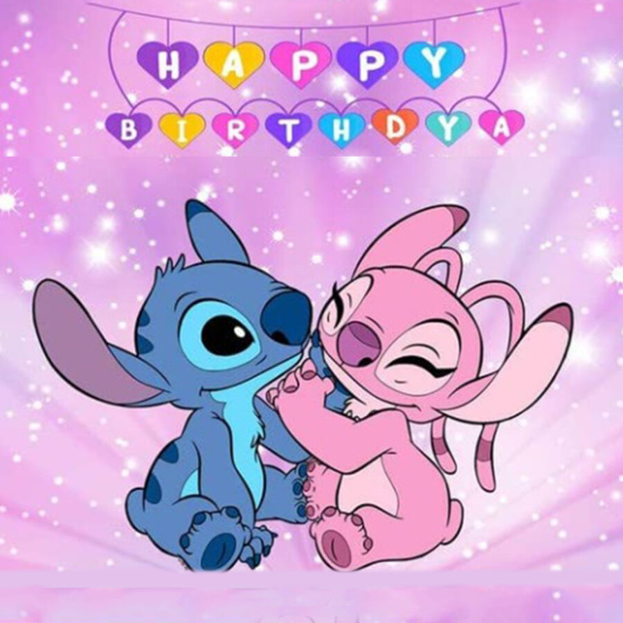 Cialda in ostia per torta rettangolare LILO E STITCH, ANGEL LOVE, personalizzata con nome, commestibile, disco, dolce, torte, cialde, ostie, cake topper, decorazioni, 003