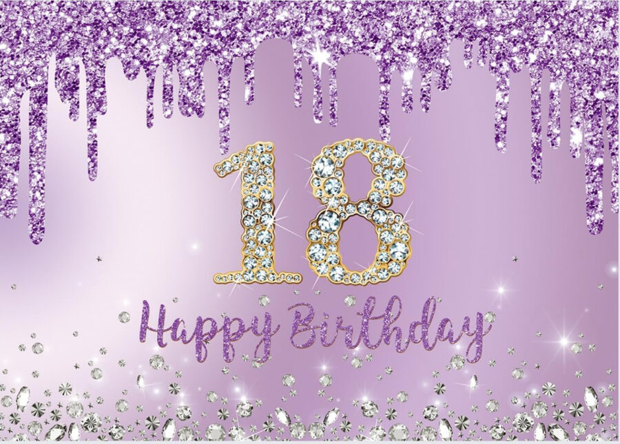 Cialda in ostia per torta rettangolare commestibile senza glutine, COMPLEANNO 18 ANNI, DONNA, personalizzata con nome, disco, dolce, torte, cialde, fogli, ostie, cake topper, decorazioni, CC