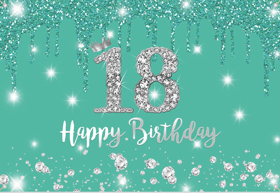 Cialda in ostia per torta rettangolare commestibile senza glutine, COMPLEANNO 18 ANNI, DONNA, personalizzata con nome, disco, dolce, torte, cialde, fogli, ostie, cake topper, decorazioni, CG