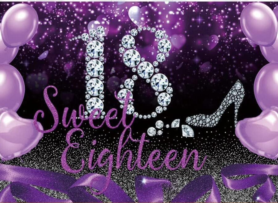 Cialda in ostia per torta rettangolare commestibile senza glutine, COMPLEANNO 18 ANNI, DONNA, personalizzata con nome, disco, dolce, torte, cialde, fogli, ostie, cake topper, decorazioni, CS