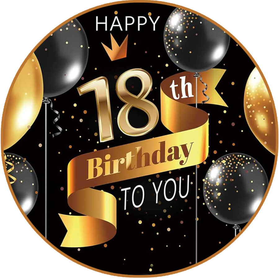 Cialda in ostia per torta tonda commestibile senza glutine, COMPLEANNO 18 ANNI, personalizzata con nome, disco, dolce, torte, cialde, fogli, ostie, cake topper, decorazioni, CZ