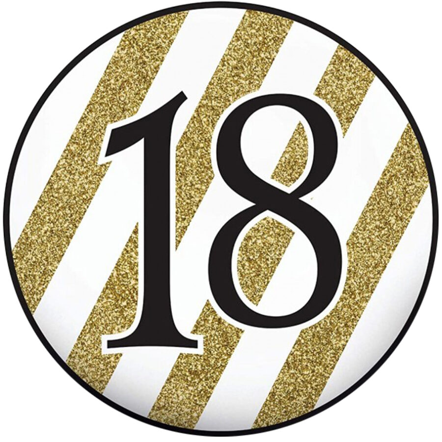 Cialda in ostia per torta tonda commestibile senza glutine, COMPLEANNO 18 ANNI, personalizzata con nome, disco, dolce, torte, cialde, fogli, ostie, cake topper, decorazioni, DQ